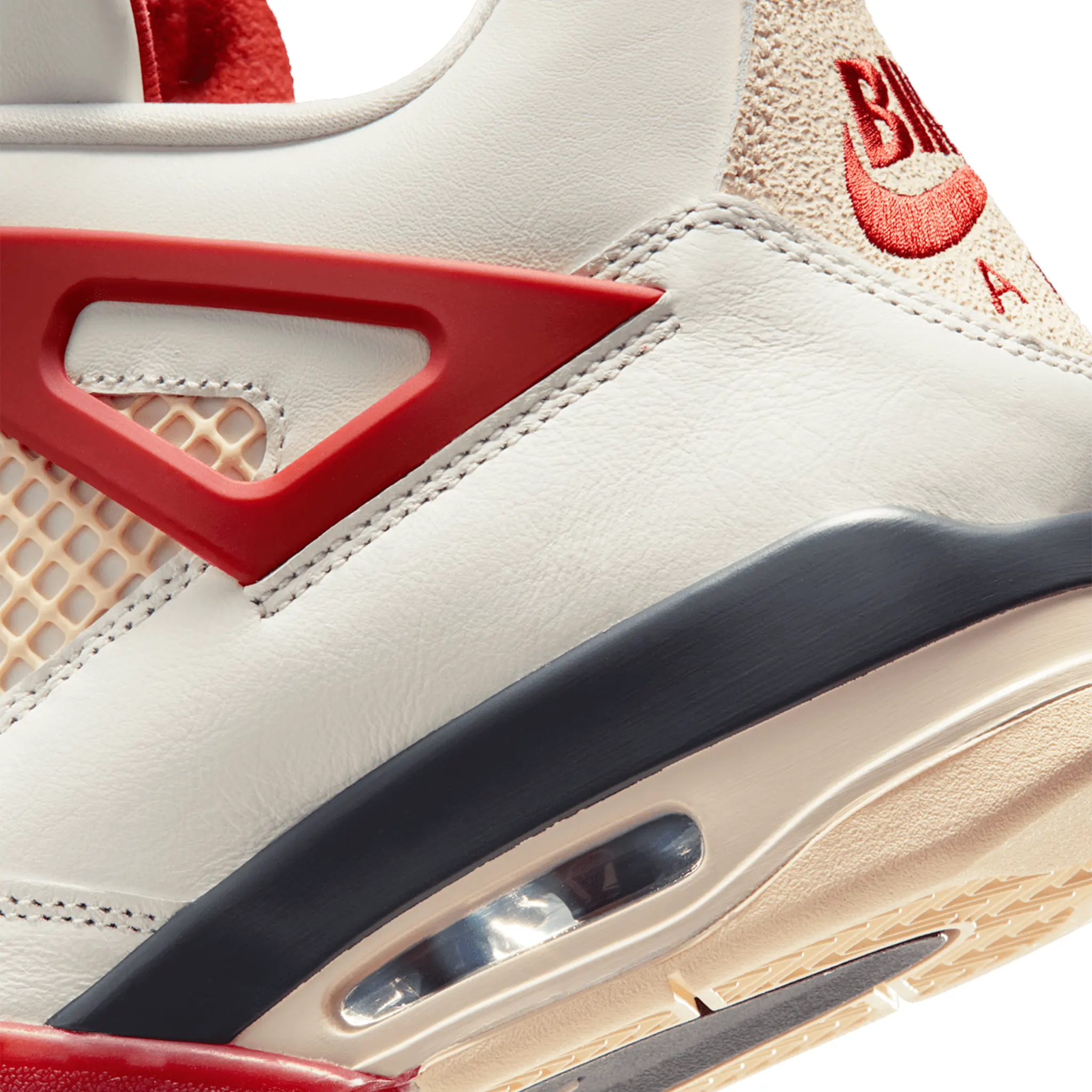 Detailed View of Bike Air x Nigel Sylvester x Air Jordan 4 Retro OG Brick After Brick IQ8055-100